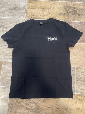 HUEL Men's Black Tee T-Shirt Crew Neck Short Sleeve Size Small S